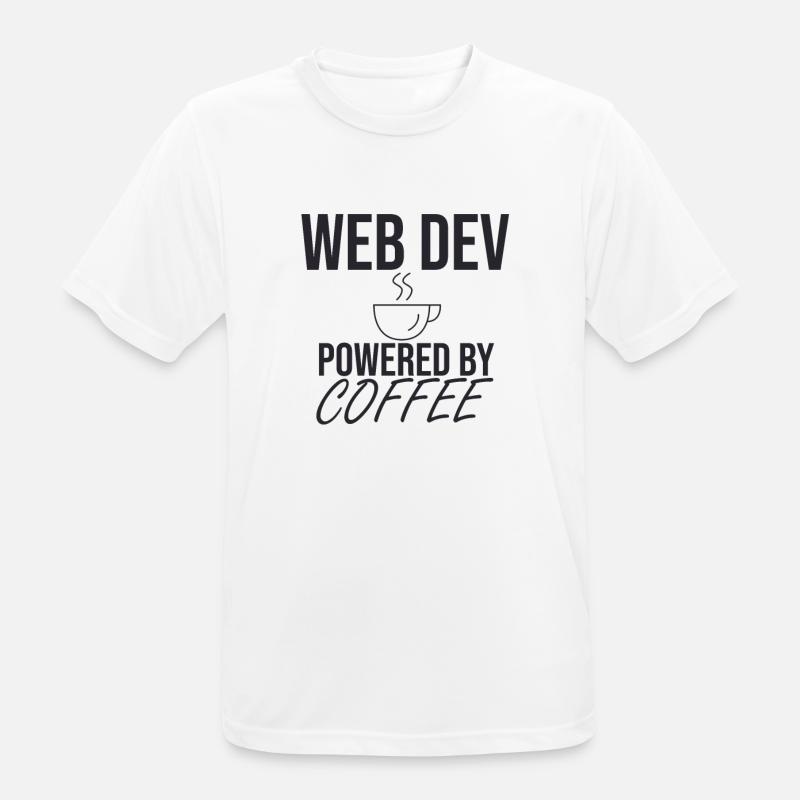 "Web Developer Coffee | Webentwickler" - Männer T-Shirt atmungsaktiv - Weiß