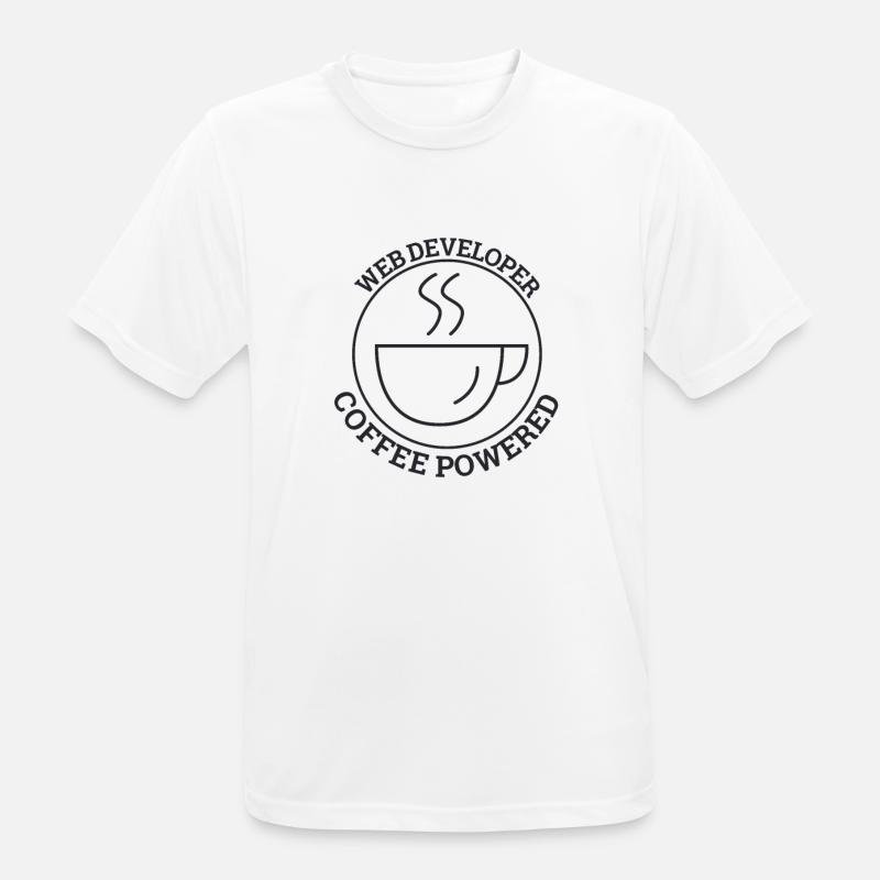 "Web Developer Coffee | Webentwickler" - Männer T-Shirt atmungsaktiv - Weiß