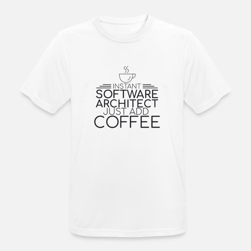 "Software Architect Coffee | Software Architecture" - Men's Breathable T-Shirt - white