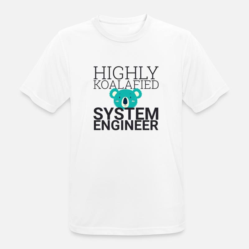 "System Engineer Koalafied | System Technology" - Men's Breathable T-Shirt - white