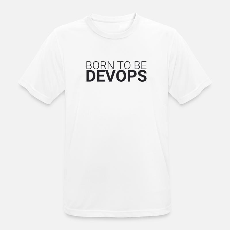 "DevOps Born | Softwareentwicklung" - Männer T-Shirt atmungsaktiv - Weiß