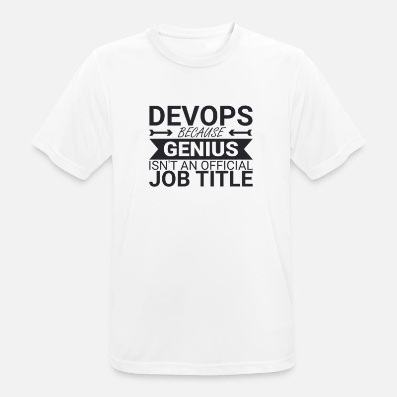 "DevOps Genius | Software Development" - Men's Breathable T-Shirt - white