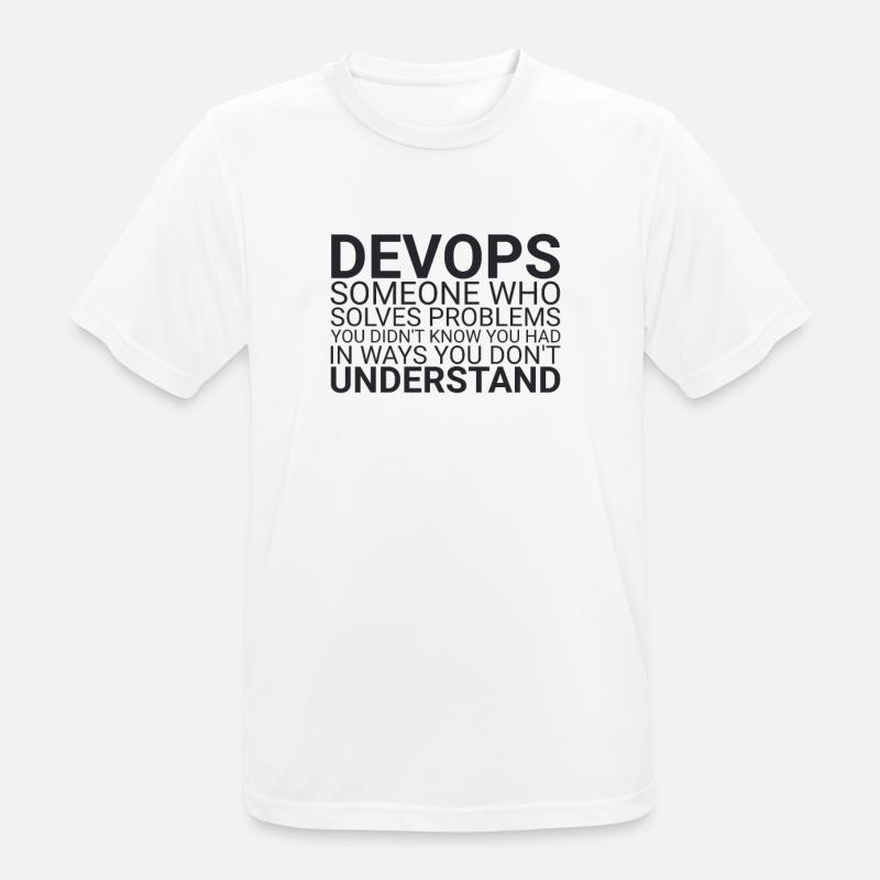 "DevOps Problem | Softwareentwicklung" - Männer T-Shirt atmungsaktiv - Weiß