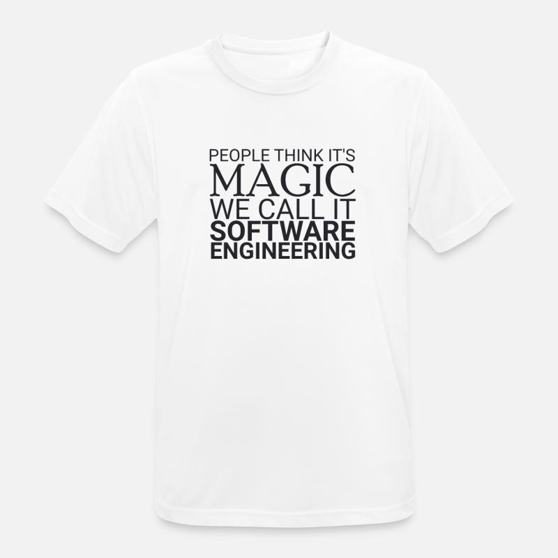 "Software Engineer Magic | Programming" - Männer T-Shirt atmungsaktiv - Weiß