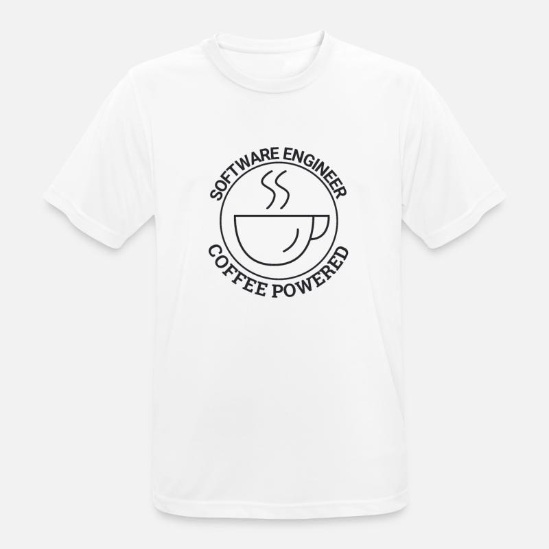 "Software Engineer Coffee | Programming" - Men's Breathable T-Shirt - white