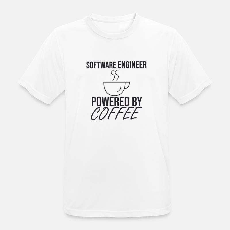 "Software Engineer Coffee | Programming" - Männer T-Shirt atmungsaktiv - Weiß