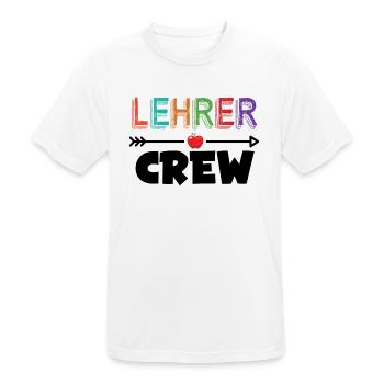 Lehrer Shirt Crew Einschulung Geschenk Erzieher - Männer T-Shirt atmungsaktiv - Weiß - Vorne - AI Model Male 185 dark (185cm)