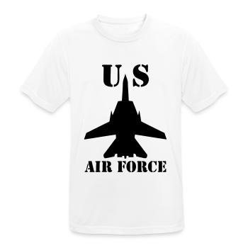 air_force - Männer T-Shirt atmungsaktiv - Weiß - Vorne - AI Model Male 185 dark (185cm)