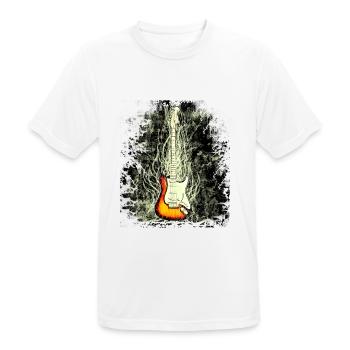 guitar - Männer T-Shirt atmungsaktiv - Weiß - Vorne - AI Model Male 185 dark (185cm)