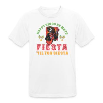 Drôle Cinco De Mayo Citation Love Mexico Party - T-shirt respirant Homme - blanc - Devant - AI Model Male 185 dark (185cm)