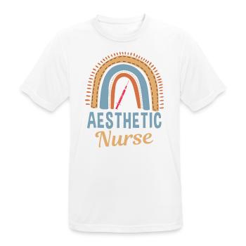 Infirmière esthétique Rainbow - T-shirt respirant Homme - blanc - Devant - AI Model Male 185 dark (185cm)