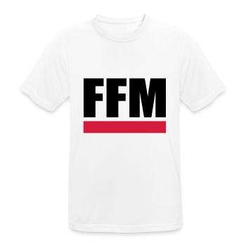 FFM - Frankfurt am Main - Männer T-Shirt atmungsaktiv - Weiß - Vorne - AI Model Male 185 dark (185cm)
