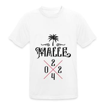 Malle 2024 Palme Mallorca - Männer T-Shirt atmungsaktiv - Weiß - Vorne - AI Model Male 185 dark (185cm)