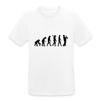 Evolution Saxophone - Men's Breathable T-Shirt - white - Front - AI Model Male 185 dark (185cm)