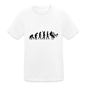 Evolution Cycle ball - T-shirt respirant Homme - blanc - Devant - AI Model Male 185 dark (185cm)