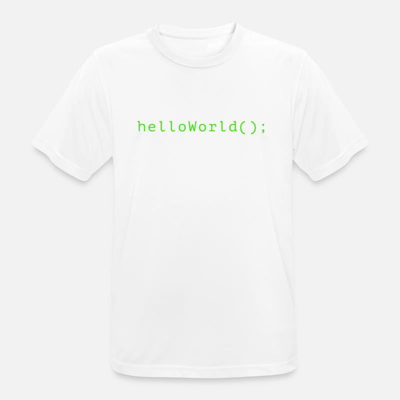 HelloWorld Program Code Coding Informatik - Men's Breathable T-Shirt - white