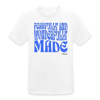 Christianisme Verset Biblique Chrétien - T-shirt respirant Homme - blanc - Devant - AI Model Male 185 dark (185cm)