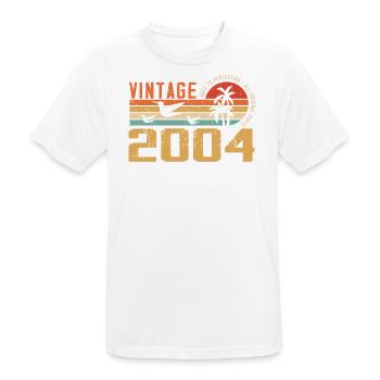Jahrgang 2004 Jubiläumsgeschenk - Jahrgang 2004 - Männer T-Shirt atmungsaktiv - Weiß - Vorne - AI Model Male 185 dark (185cm)