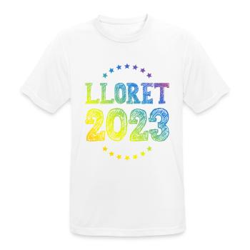 Lloret De Mar 2023 - Men's Breathable T-Shirt - white - Front - AI Model Male 185 dark (185cm)