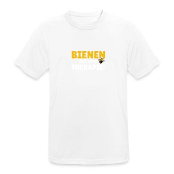 Bienen sind meine Therapie - Männer T-Shirt atmungsaktiv - Weiß - Vorne - AI Model Male 185 dark (185cm)