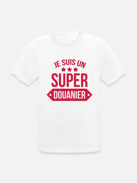 Douanier / Douane / Douanière / Police / Frontière - Men's Breathable T-Shirt - white