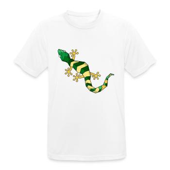 Lézard géométrique - T-shirt respirant Homme - blanc - Devant - AI Model Male 185 dark (185cm)