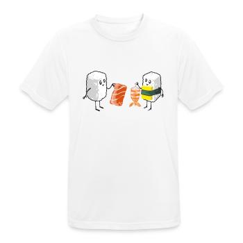 Sushi Shopping - Männer T-Shirt atmungsaktiv - Weiß - Vorne - AI Model Male 185 dark (185cm)