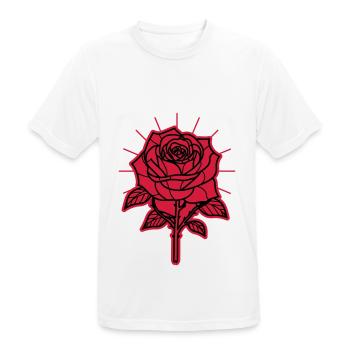 Rose Flower Thorns - Men's Breathable T-Shirt - white - Front - AI Model Male 185 dark (185cm)