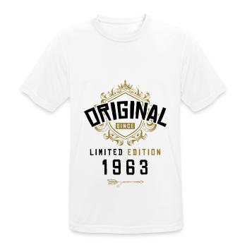 1963 limited edition birthday - Men's Breathable T-Shirt - white - Front - AI Model Male 185 dark (185cm)