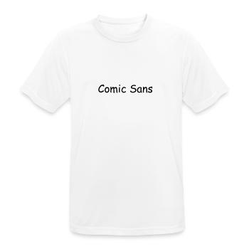 Comic Sans - T-shirt respirant Homme - blanc - Devant - AI Model Male 185 dark (185cm)