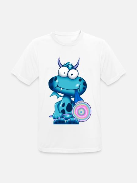 Lolli Olli Monsta sig blue - Männer T-Shirt atmungsaktiv - Weiß