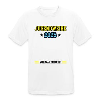 Jugendweihe 2025 Gästebuch Outfit Feier Teenager - Männer T-Shirt atmungsaktiv - Weiß - Vorne - AI Model Male 185 dark (185cm)