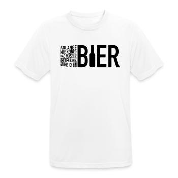 Wasser reichen. Bier - Männer T-Shirt atmungsaktiv - Weiß - Vorne - AI Model Male 185 dark (185cm)
