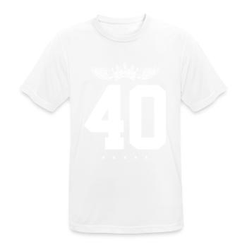 40 Zahl Krone - Männer T-Shirt atmungsaktiv - Weiß - Vorne - AI Model Male 185 dark (185cm)