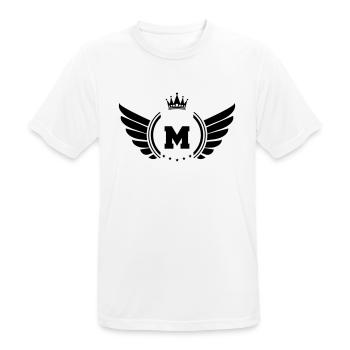 wappen M - Männer T-Shirt atmungsaktiv - Weiß - Vorne - AI Model Male 185 dark (185cm)