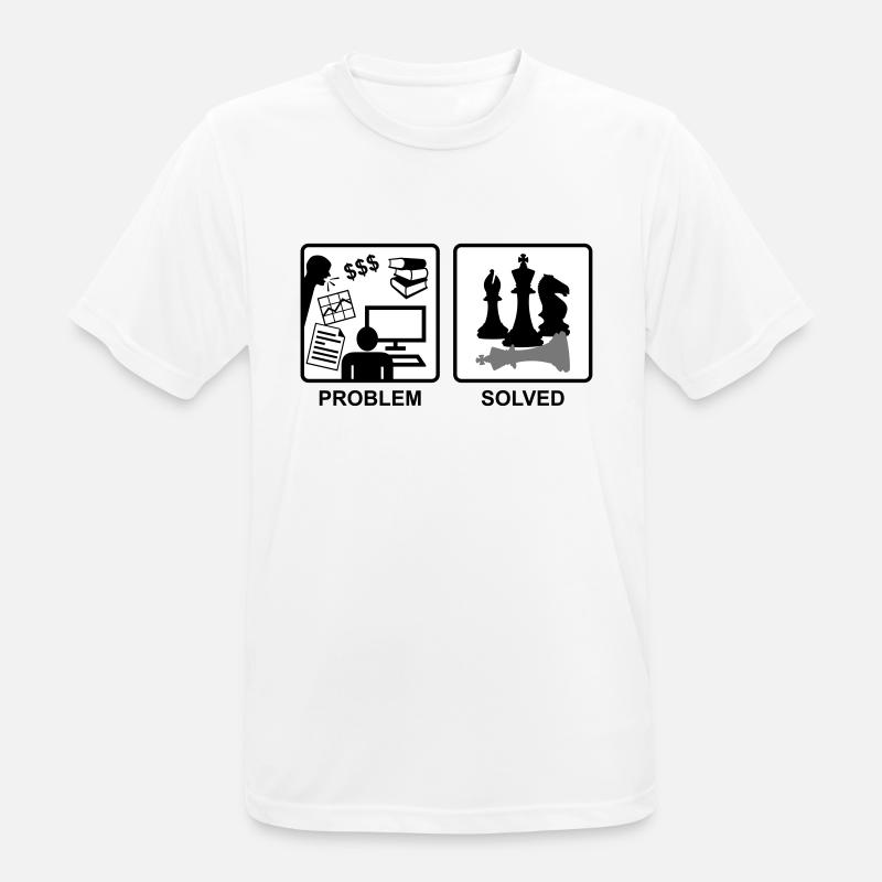 Chess solves problems - Men's Breathable T-Shirt - white