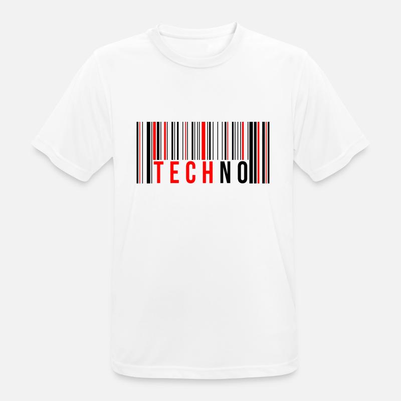 Techno Code - Männer T-Shirt atmungsaktiv - Weiß