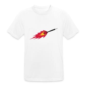 Dart Fire - Männer T-Shirt atmungsaktiv - Weiß - Vorne - AI Model Male 185 dark (185cm)