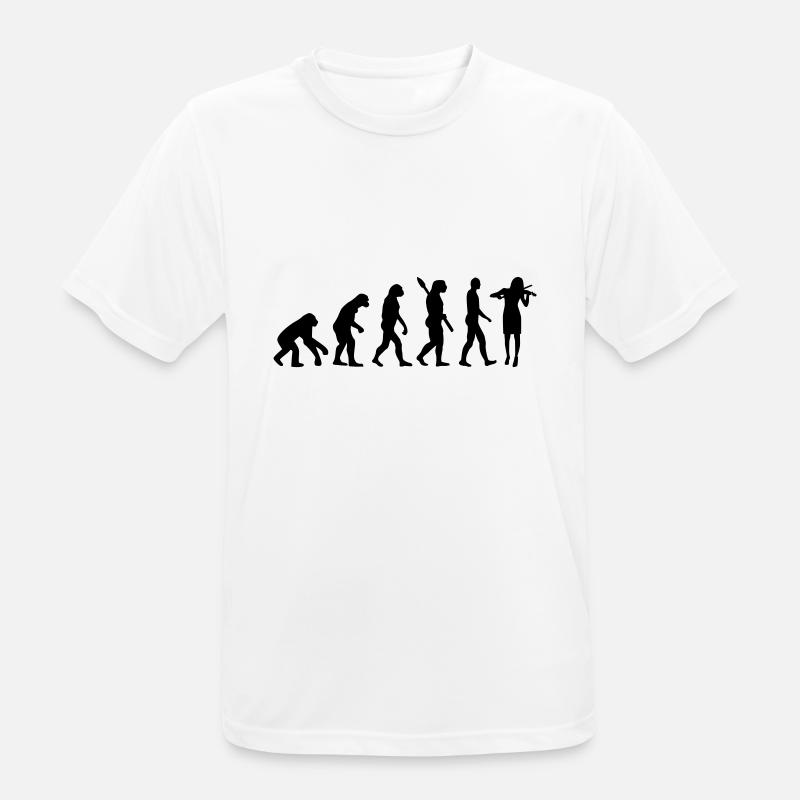 Evolution Violin Fiddle - Men's Breathable T-Shirt - white