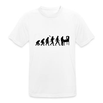Evolution - Pinball - Flipper - Automat - Männer T-Shirt atmungsaktiv - Weiß - Vorne - AI Model Male 185 dark (185cm)