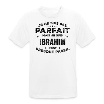 Ibrahim – ein lustiger und stolzer Vorname, Legende - Männer T-Shirt atmungsaktiv - Weiß - Vorne - AI Model Male 185 dark (185cm)