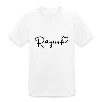 Rügen Herzschlag - Männer T-Shirt atmungsaktiv - Weiß - Vorne - AI Model Male 185 dark (185cm)