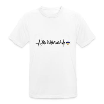 Lower Austria Pulse Heart Line - Men's Breathable T-Shirt - white - Front - AI Model Male 185 dark (185cm)