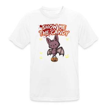 Show Me The Candy Halloween Costume Trick Or Treat - Men's Breathable T-Shirt - white - Front - AI Model Male 185 dark (185cm)