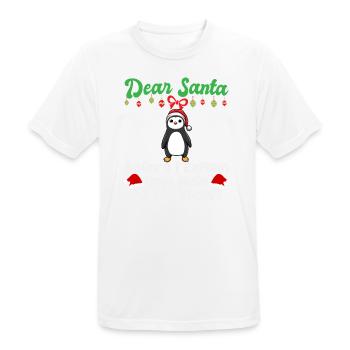 Dear Santa Before I Explain How Much Do You Know - Men's Breathable T-Shirt - white - Front - AI Model Male 185 dark (185cm)