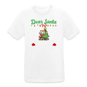 Dear Santa Before I Explain How Much Do You Know - Men's Breathable T-Shirt - white - Front - AI Model Male 185 dark (185cm)