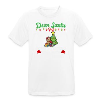 Dear Santa Before I Explain How Much Do You Know - Men's Breathable T-Shirt - white - Front - AI Model Male 185 dark (185cm)