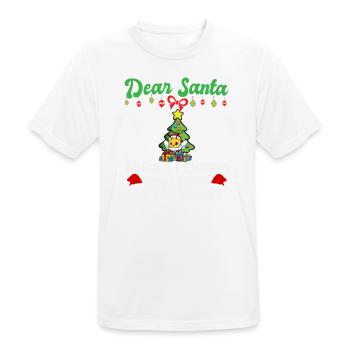 Dear Santa Before I Explain How Much Do You Know - Men's Breathable T-Shirt - white - Front - AI Model Male 185 dark (185cm)
