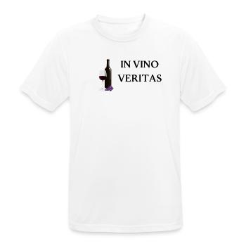 In Vino Veritas Weinliebhaber Wein Spruch Rotwein - Männer T-Shirt atmungsaktiv - Weiß - Vorne - AI Model Male 185 dark (185cm)