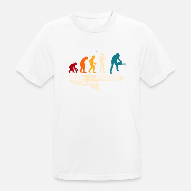 Chainsaw Arborist Evolution - Men's Breathable T-Shirt - white